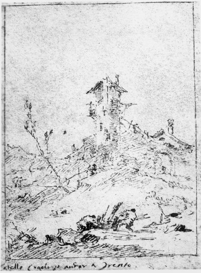 Castel Cogolo Per Andar a Trento von Francesco Guardi